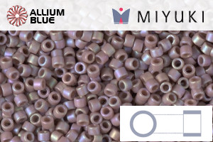 MIYUKI Delica® Seed Beads (DB2321) 11/0 Round - Matte Opaque Glazed Dark Beige AB