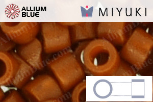 MIYUKI Delica® Seed Beads (DB2352) 11/0 Round - Duracoat Opaque Dyed Terracotta