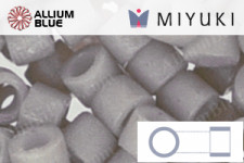 MIYUKI Delica® Seed Beads (DB2366) 11/0 Round - Duracoat Opaque Dyed Mist Gray