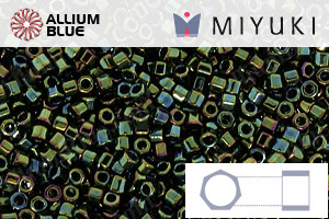 MIYUKI Delica® Seed Beads (DBC0003) 11/0 Hex Cut - Metallic Forest Green Iris - Haga Click en la Imagen para Cerrar