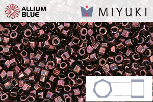 MIYUKI Delica® Seed Beads (DBC0012) 11/0 Hex Cut - Metallic Dark Raspberry - Click Image to Close