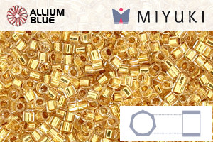 MIYUKI Delica® Seed Beads (DBC0033) 11/0 Hex Cut - 24kt Gold Lined Crystal - Click Image to Close