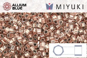 MIYUKI Delica® Seed Beads (DBC0037) 11/0 Hex Cut - Copper Lined Crystal - 关闭视窗 >> 可点击图片