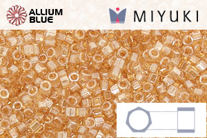 MIYUKI Delica® Seed Beads (DBC0101) 11/0 Hex Cut - Light Smoky Topaz Gold Luster - Haga Click en la Imagen para Cerrar