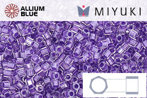 MIYUKI Delica® Seed Beads (DBC0906) 11/0 Hex Cut - Sparkling Purple Lined Crystal - 关闭视窗 >> 可点击图片