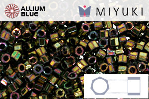 MIYUKI Delica® Seed Beads (DBMC0023) 10/0 Hex Cut Medium - Metallic Gold Iris
