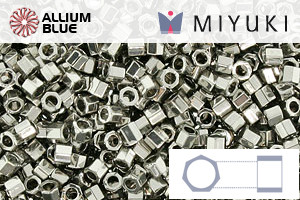 MIYUKI Delica® Seed Beads (DBMC0038) 10/0 Hex Cut Medium - Palladium Plated - Haga Click en la Imagen para Cerrar