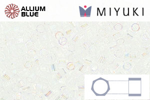 MIYUKI Delica® Seed Beads (DBMC0051) 10/0 Hex Cut Medium - Crystal AB - Click Image to Close