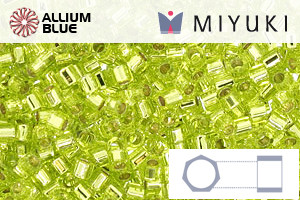 MIYUKI Delica® Seed Beads (DBMC0147) 10/0 Hex Cut Medium - Silver Lined Chartreuse - Haga Click en la Imagen para Cerrar