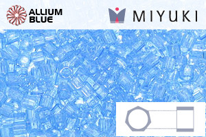 MIYUKI Delica® Seed Beads (DBMC0706) 10/0 Hex Cut Medium - Transparent Aqua