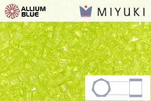 MIYUKI Delica® Seed Beads (DBMC0712) 10/0 Hex Cut Medium - Transparent Chartreuse