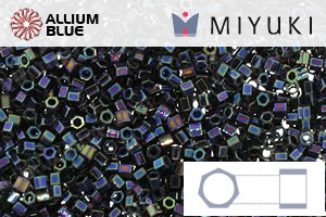 MIYUKI Delica® Seed Beads (DBSC0005) 15/0 Hex Cut Small - Metallic Variegated Blue Iris - Click Image to Close