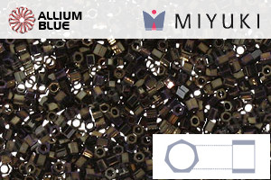 MIYUKI Delica® Seed Beads (DBSC0007) 15/0 Hex Cut Small - Metallic Brown Iris