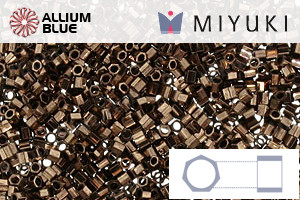 MIYUKI Delica® Seed Beads (DBSC0022) 15/0 Hex Cut Small - Metallic Dark Bronze - 关闭视窗 >> 可点击图片