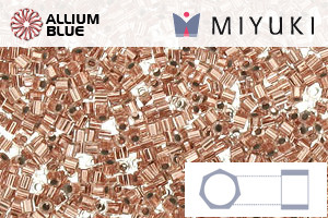 MIYUKI Delica® Seed Beads (DBSC0037) 15/0 Hex Cut Small - Copper Lined Crystal