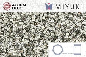 MIYUKI Delica® Seed Beads (DBSC0038) 15/0 Hex Cut Small - Palladium Plated