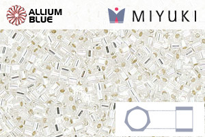 MIYUKI Delica® Seed Beads (DBSC0041) 15/0 Hex Cut Small - Silver Lined Crystal - Click Image to Close