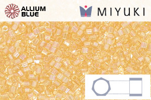 MIYUKI Delica® Seed Beads (DBSC0100) 15/0 Hex Cut Small - Transparent Light Topaz AB - Haga Click en la Imagen para Cerrar