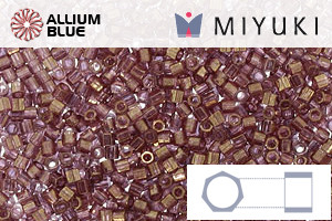 MIYUKI Delica® Seed Beads (DBSC0108) 15/0 Hex Cut Small - Cinnamon Gold Luster - Click Image to Close