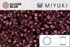 MIYUKI Delica® Seed Beads (DBSC0116) 15/0 Hex Cut Small - Wine Gold Luster - Click Image to Close