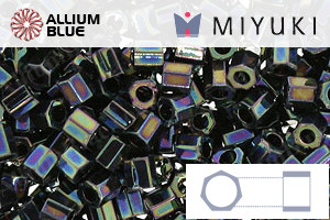 MIYUKI Delica® Seed Beads (DBLC0005) 8/0 Hex Cut Large - Metallic Variegated Blue Iris - 關閉視窗 >> 可點擊圖片