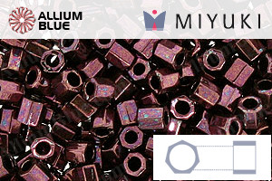 MIYUKI Delica® Seed Beads (DBLC0012) 8/0 Hex Cut Large - Metallic Dark Raspberry - Haga Click en la Imagen para Cerrar
