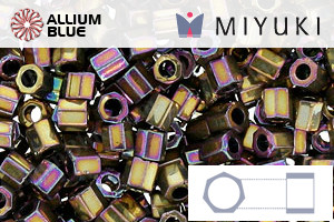 MIYUKI Delica® Seed Beads (DBLC0029) 8/0 Hex Cut Large - Metallic Purple Gold Iris
