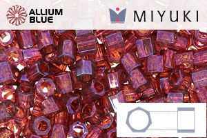 MIYUKI Delica® Seed Beads (DBLC0104) 8/0 Hex Cut Large - Claret Rainbow Gold Luster - Haga Click en la Imagen para Cerrar