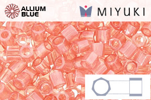 MIYUKI Delica® Seed Beads (DBLC0106) 8/0 Hex Cut Large - Shell Pink Luster