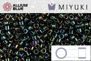 MIYUKI Delica® Seed Beads (DB0003) 11/0 Round - Metallic Forest Green Iris