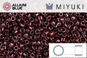 MIYUKI Delica® Seed Beads (DB0012) 11/0 Round - Metallic Dark Raspberry