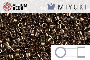 MIYUKI Delica® Seed Beads (DB0022) 11/0 Round - Metallic Dark Bronze