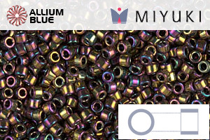 MIYUKI Delica® Seed Beads (DB0023) 11/0 Round - Metallic Gold Iris