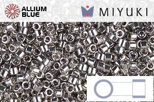 MIYUKI Delica® Seed Beads (DB0038) 11/0 Round - Palladium Plated