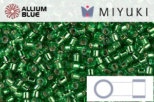 MIYUKI Delica® Seed Beads (DB0046) 11/0 Round - Silver Lined Green