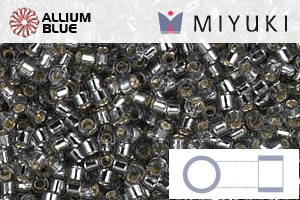 MIYUKI Delica® Seed Beads (DB0048) 11/0 Round - Silver Lined Gray