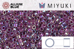 MIYUKI Delica® Seed Beads (DB0056) 11/0 Round - Raspberry Lined Crystal AB - 關閉視窗 >> 可點擊圖片