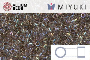 MIYUKI Delica® Seed Beads (DB0064) 11/0 Round - Taupe Lined Crystal AB - 關閉視窗 >> 可點擊圖片