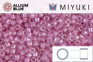 MIYUKI Delica® Seed Beads (DB0072) 11/0 Round - Orchid Lined Crystal Luster