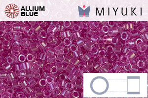 MIYUKI Delica® Seed Beads (DB0074) 11/0 Round - Fuchsia Lined Crystal AB