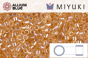 MIYUKI Delica® Seed Beads (DB0099) 11/0 Round - Transparent Light Topaz Luster
