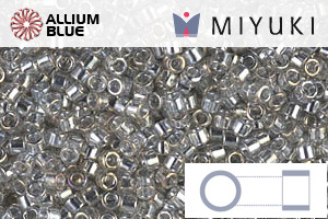 MIYUKI Delica® Seed Beads (DB0114) 11/0 Round - Transparent Silver Gray Gold Luster - 关闭视窗 >> 可点击图片