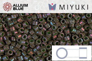 MIYUKI Delica® Seed Beads (DB0131) 11/0 Round - Opaque Dark Olive Luster - Click Image to Close
