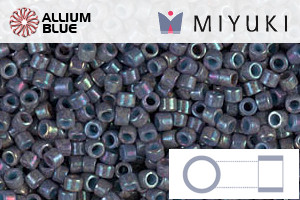 MIYUKI Delica® Seed Beads (DB0132) 11/0 Round - Opaque Blue Gray Luster - Click Image to Close
