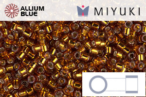 MIYUKI Delica® Seed Beads (DB0144) 11/0 Round - Silver Lined Dark Topaz - 关闭视窗 >> 可点击图片