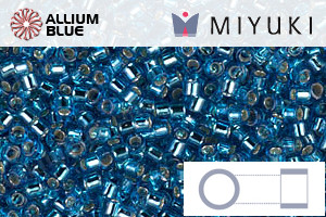 MIYUKI Delica® Seed Beads (DB0149) 11/0 Round - Silver Lined Capri Blue - 關閉視窗 >> 可點擊圖片