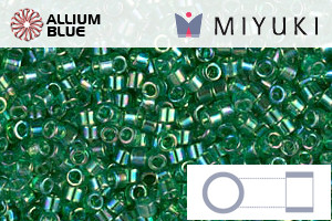 MIYUKI Delica® Seed Beads (DB0152) 11/0 Round - Transparent Green AB - Click Image to Close
