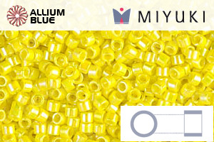 MIYUKI Delica® Seed Beads (DB0160) 11/0 Round - Opaque Yellow AB