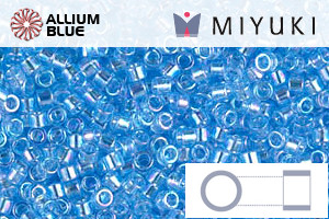 MIYUKI Delica® Seed Beads (DB0176) 11/0 Round - Transparent Aqua AB - Click Image to Close