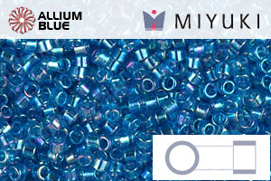 MIYUKI Delica® Seed Beads (DB0177) 11/0 Round - Transparent Capri Blue AB